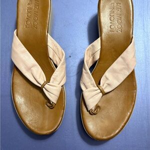 Miz Mooz Women's light pink platform leather sandal